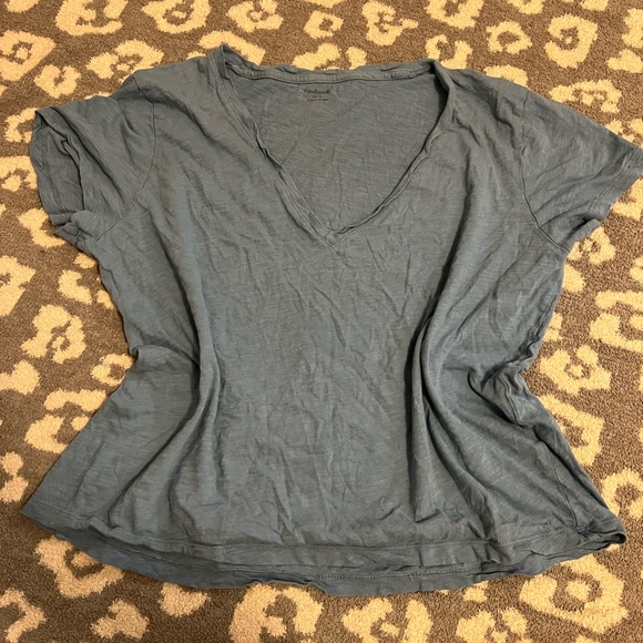 Madewell Tops - Madewell Slate Blue V-Neck Tee
